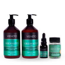 Carregar imagem no visualizador da galeria, Kit Fortalecedor Crescimento Anti-Queda Cressatin Bio Tônico Capilar e Suplemento Alimentar em Cápsulas