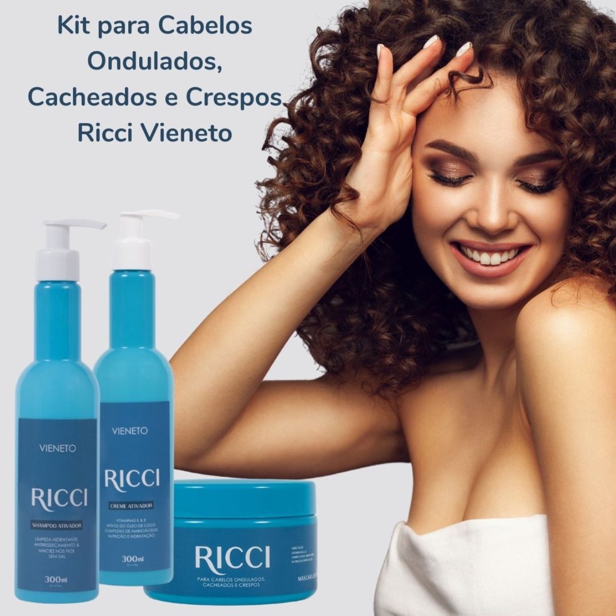 Kit Cachoterapia Hidratante e Formador de Cachos Ricci