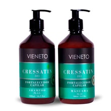 Carregar imagem no visualizador da galeria, Kit Fortalecedor Crescimento Anti-Queda Cressatin Bio Tônico Capilar e Suplemento Alimentar em Cápsulas

