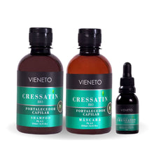 Carregar imagem no visualizador da galeria, Kit Fortalecedor Crescimento Anti-Queda Cressatin Bio -250ml e Tônico Capilar
